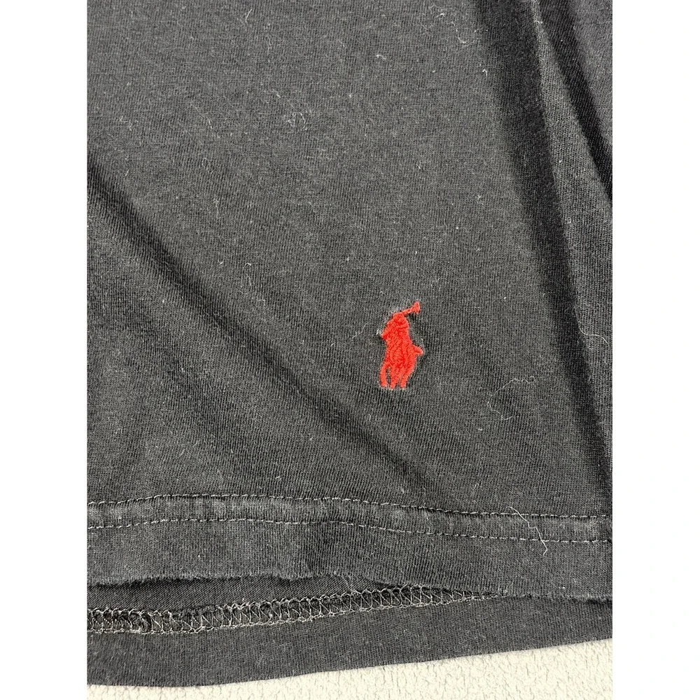 Polo Ralph Lauren T Shirt Mens Large Black Classic Fit Pony Logo Cotton Casual